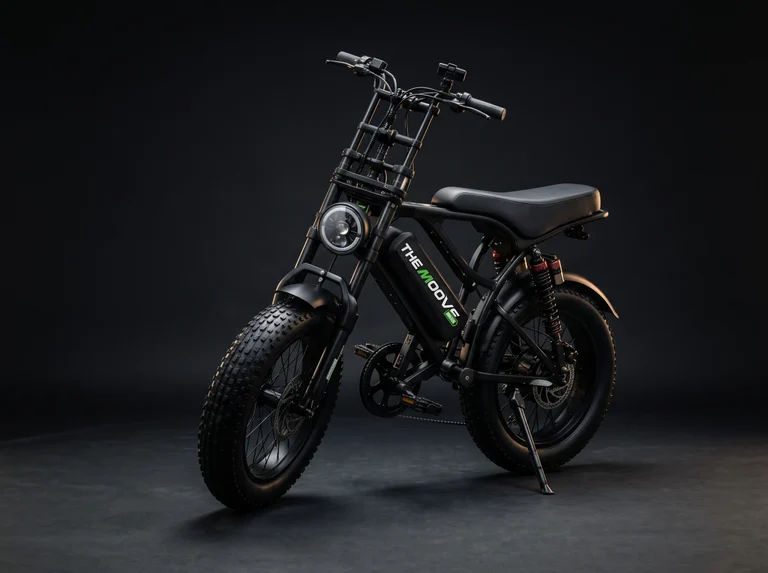 Moove Scrambler Fatbike - Phare Halo LED Vintage 7" & Pneus 20x4.0" (Mode Nuit)
